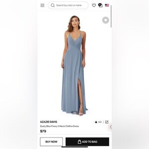 Azazie Davis Dusty Blue A2 Dress